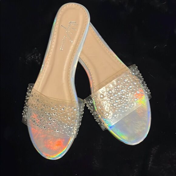 Sergio Todzi Stylish Clear Slide Sandals - Picture 1 of 7